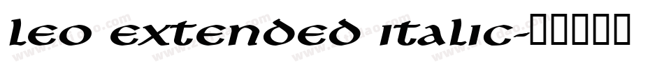 Leo Extended Italic字体转换